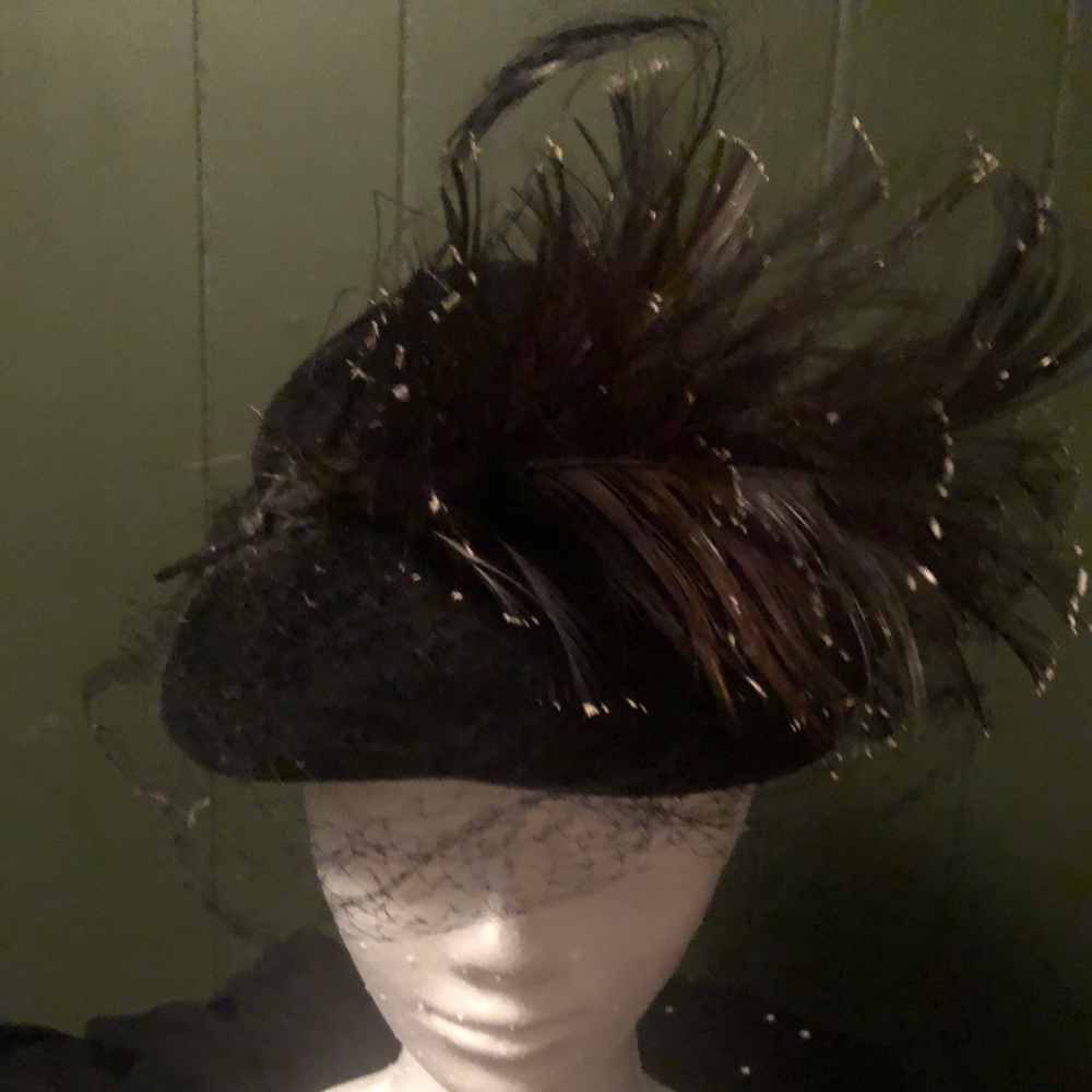 Vintage Hat with Feathers